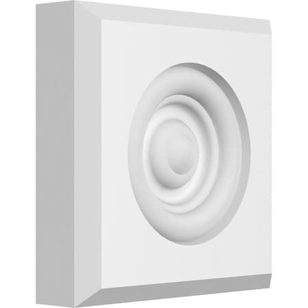 Ekena Millwork Standard Sedgwick Bullseye Rosette with Beveled Edge, 4"W x 4"H x 1"P ROSP040X040X100SDG03